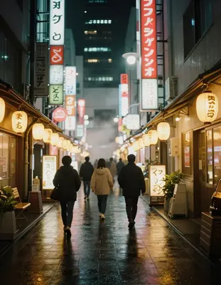 a Tokyo neon alley at 3am, captured with a Sony A7R IV and 24mm f/1.4 lens, cinematic atmosphere reminiscent of Kodak Portra 